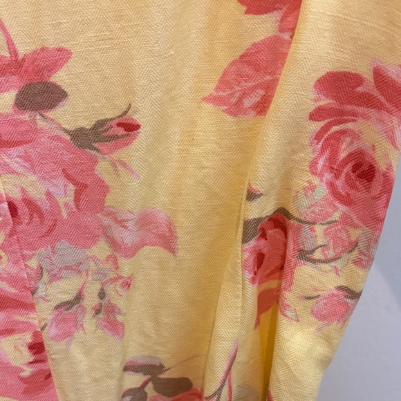 Floral Yellow Women's Blazer Cottagecore grandmacore coastal grandma, size 12 - Picture 13 of 16